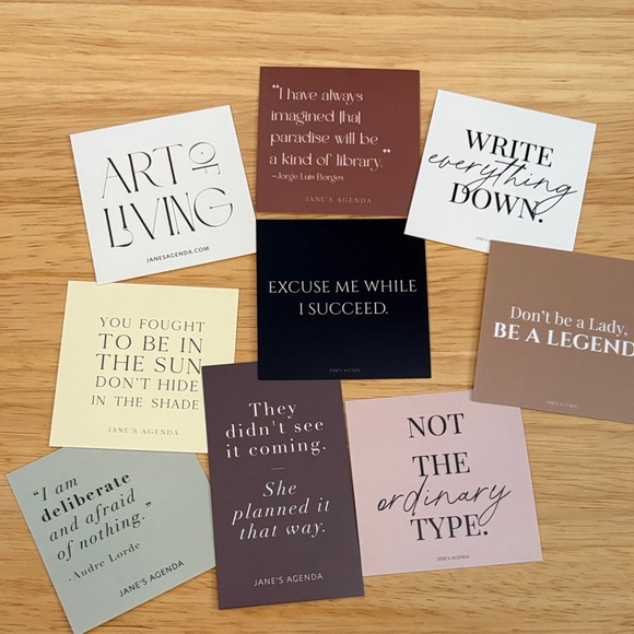 Inspirational Quote Planner Cards, page finder laminated, 3 clips. - Picture 5 of 5